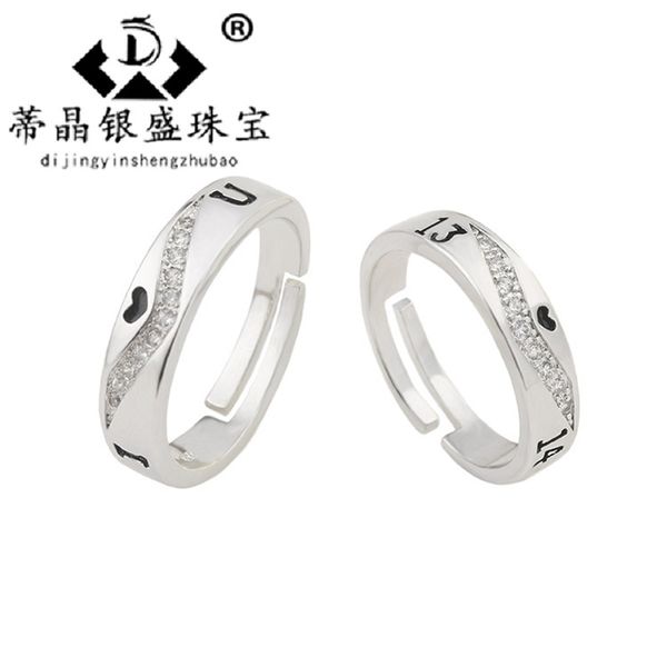 iloveyou1314 lovers' japanese and korean fashion trend gutta percha inlaid diamond student lettering jewelry, Black
iloveyou1314 lovers' japanese and korean fashion trend gutta percha inlaid diamond student lettering jewelry, Black