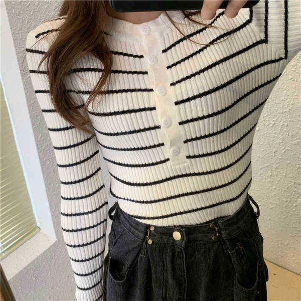 women's sweaters sweaters classic buttons skinny striped women jumpers stretch warm full sleeve female pullover sweater pull femme v3vs, White;black
women's sweaters sweaters classic buttons skinny striped women jumpers stretch warm full sleeve female pullover sweater pull femme v3vs, White;black