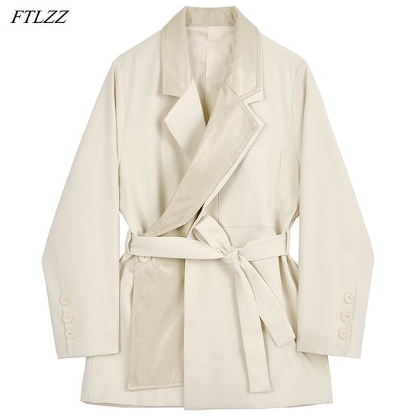 spring arrival office lady vintage solid with belt blazer women fake two pieces of pu leather stitching suit jacket 210430, White;black
spring arrival office lady vintage solid with belt blazer women fake two pieces of pu leather stitching suit jacket 210430, White;black