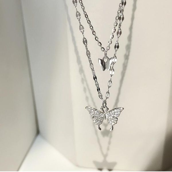 chains meyrroyu 925 sterling silver double butterfly zircon crystal pendant necklace clavicle chain girl birthday gift jewelry
chains meyrroyu 925 sterling silver double butterfly zircon crystal pendant necklace clavicle chain girl birthday gift jewelry