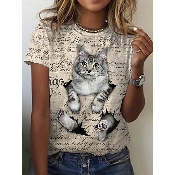 letter pattern women's fashion style 3d printing round neck casual streetwear summer basic short-sleeved t-shirt, White
letter pattern women's fashion style 3d printing round neck casual streetwear summer basic short-sleeved t-shirt, White