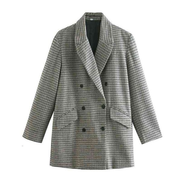 women's suits & blazers elegant women double breasted plaid fashion ladies notched collar jacket streetwear female chic pocket coa, White;black
women's suits & blazers elegant women double breasted plaid fashion ladies notched collar jacket streetwear female chic pocket coa, White;black