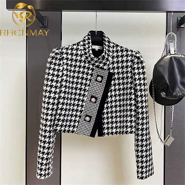 luxury brand tweed thousand bird lattice coat ladies elegant fall winter fashion leisure short woolen jacket female 220114, Black;brown
luxury brand tweed thousand bird lattice coat ladies elegant fall winter fashion leisure short woolen jacket female 220114, Black;brown