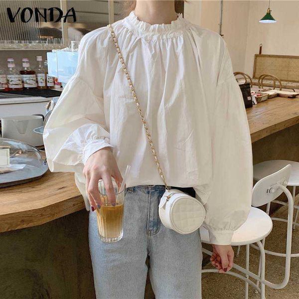 women's blouses & shirts blouses vonda bohemian women casual lantern sleeve office ladies female ol tunic vintage solid blous ney4, White
women's blouses & shirts blouses vonda bohemian women casual lantern sleeve office ladies female ol tunic vintage solid blous ney4, White