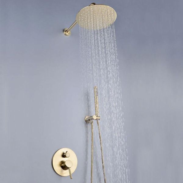 bath shower faucet set brushed gold solid brass rainfall 10 inches 304 stainless steel head wall mounted bathroom sets
bath shower faucet set brushed gold solid brass rainfall 10 inches 304 stainless steel head wall mounted bathroom sets