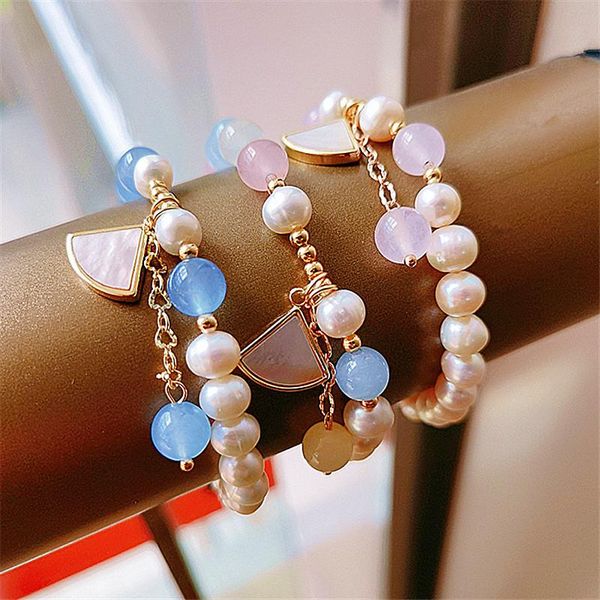 korean 2021 candy color crystal beaded bracelets for women fashion jewelry trendy sweet fan pendant charm bracelet gifts, Golden;silver
korean 2021 candy color crystal beaded bracelets for women fashion jewelry trendy sweet fan pendant charm bracelet gifts, Golden;silver
