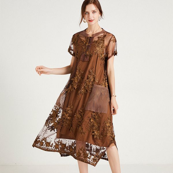 big yards dresses fat sister 2021 summer large women's organza heavy industry embroidery looks thin
big yards dresses fat sister 2021 summer large women's organza heavy industry embroidery looks thin