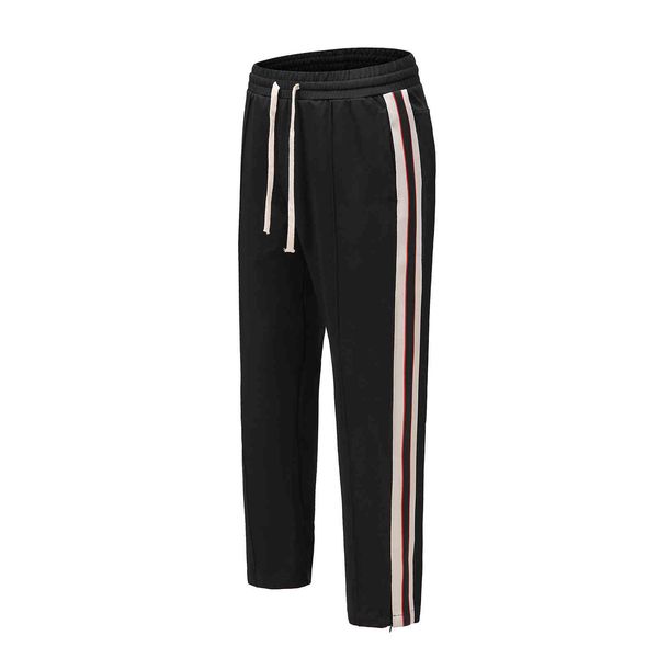 high street side stripe stitching spring leg zipper straight tube men's and women's casual pants fashion, Black
high street side stripe stitching spring leg zipper straight tube men's and women's casual pants fashion, Black