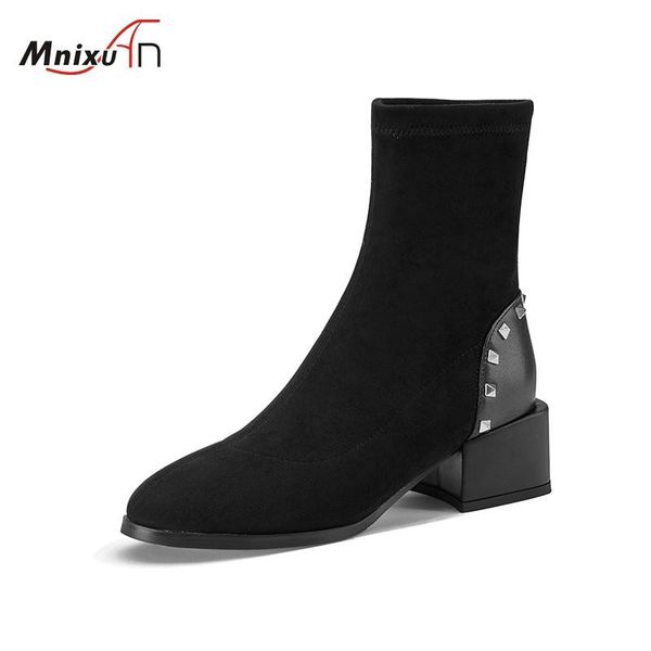 boots british style autumn winter suede stretch women round toe block high heels slip on rivets ankle black size 42 43
boots british style autumn winter suede stretch women round toe block high heels slip on rivets ankle black size 42 43