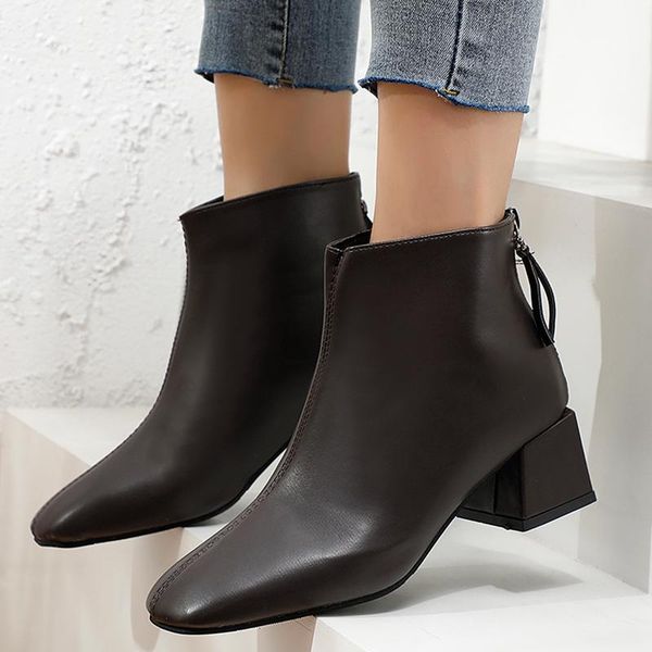 boots women square toe zipper fashion ankle booties winter plush warm heel short female shoes buty damskie, Black
boots women square toe zipper fashion ankle booties winter plush warm heel short female shoes buty damskie, Black