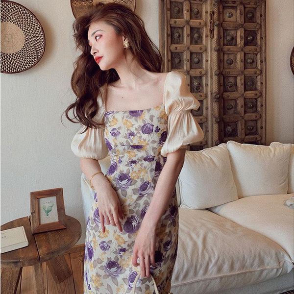 casual dresses 2021 spring and autumn summer purple print lantern sleeve dress retro waist thin floral cheongsam, Black;gray
casual dresses 2021 spring and autumn summer purple print lantern sleeve dress retro waist thin floral cheongsam, Black;gray