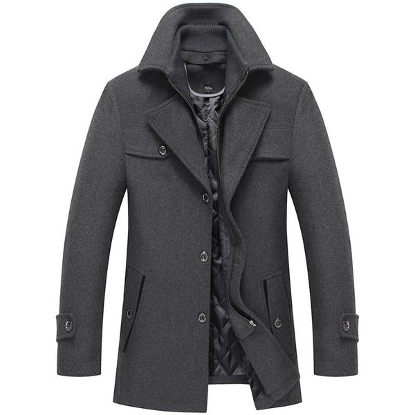 men's wool & blends thoshine brand winter 50% men thick coats slim fit fashion outerwear liner casual jackets pockets, Black
men's wool & blends thoshine brand winter 50% men thick coats slim fit fashion outerwear liner casual jackets pockets, Black