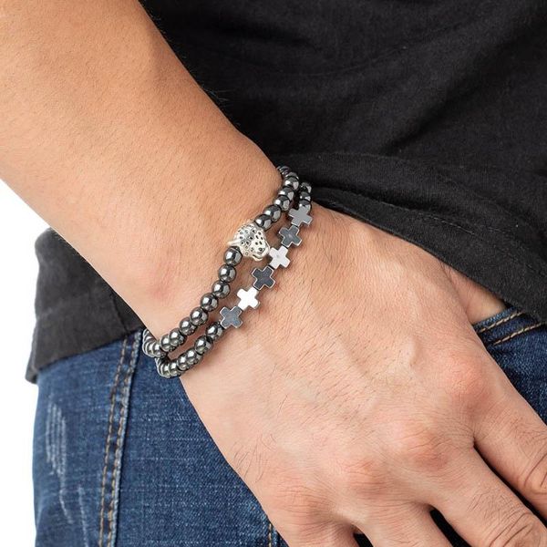 charm bracelets handmade crosses hematite bracelet men unique charms jewelry tiger skull made beads men's luxury pulsera hombre, Golden;silver
charm bracelets handmade crosses hematite bracelet men unique charms jewelry tiger skull made beads men's luxury pulsera hombre, Golden;silver
