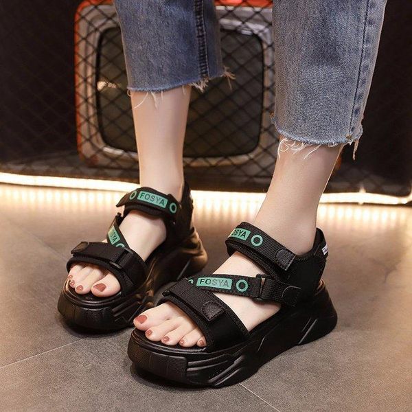 sandals women's 2021 summer thick soled sports fairy wind net red lady shoes fashion, Black
sandals women's 2021 summer thick soled sports fairy wind net red lady shoes fashion, Black