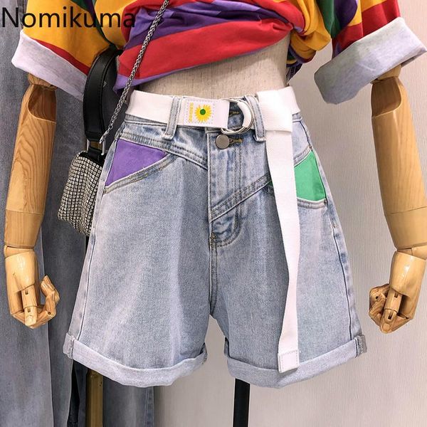 women's jeans nomikuma korean high waist short denim pants contrast color casual loose joggers 2021 summer pantalones streetwear 3b530, Blue
women's jeans nomikuma korean high waist short denim pants contrast color casual loose joggers 2021 summer pantalones streetwear 3b530, Blue