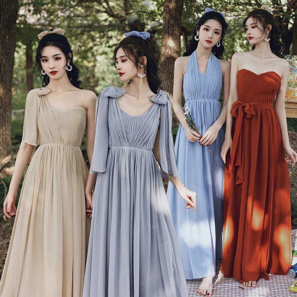 bridesmaid long a with more dress and sister skirt for banquet performance, White;black
bridesmaid long a with more dress and sister skirt for banquet performance, White;black