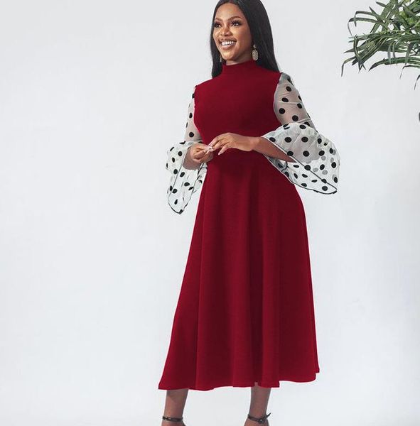 casual dresses 2021 commuter street fashion stand collar stitching perspective mesh horn sleeve high waist wrap hip long dress, Black;gray
casual dresses 2021 commuter street fashion stand collar stitching perspective mesh horn sleeve high waist wrap hip long dress, Black;gray