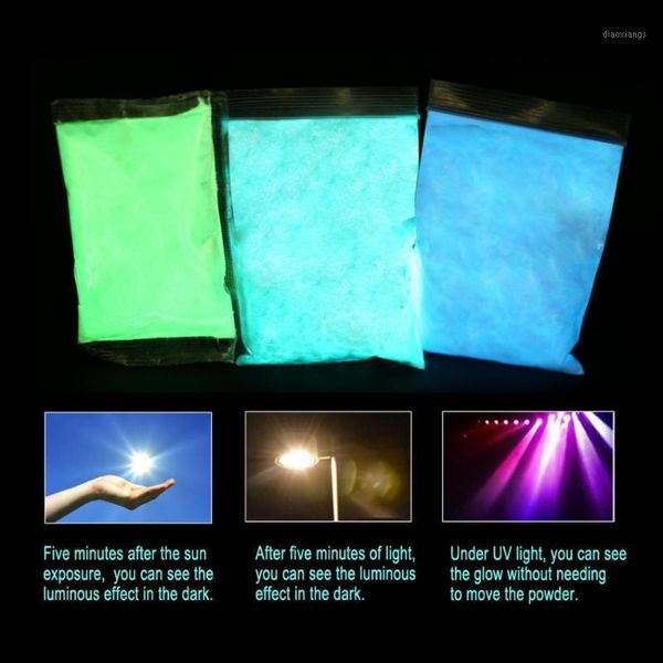 100g glowing sky blue luminous powder phosphor pigment glow in dark dust nail glitter art decorations1, Silver;gold
100g glowing sky blue luminous powder phosphor pigment glow in dark dust nail glitter art decorations1, Silver;gold