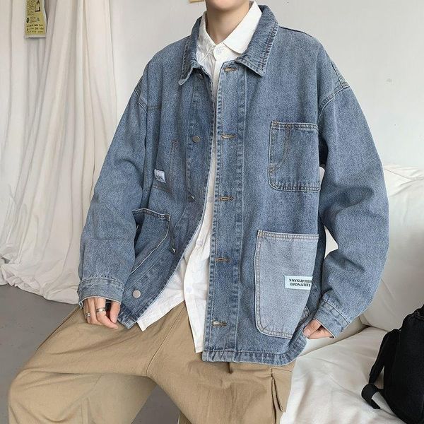 men's jackets 2021 spring and autumn youth big pocket tooling washed denim jacket fashion casual all-match m-2xl, Black;brown
men's jackets 2021 spring and autumn youth big pocket tooling washed denim jacket fashion casual all-match m-2xl, Black;brown