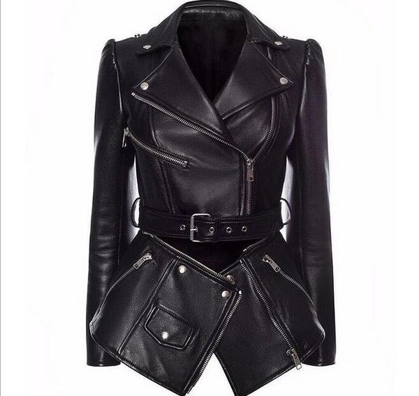 women's jackets europe and the united states high-end british wind detachable hem slim zipper pu leather jacket 16nf, Black;brown
women's jackets europe and the united states high-end british wind detachable hem slim zipper pu leather jacket 16nf, Black;brown