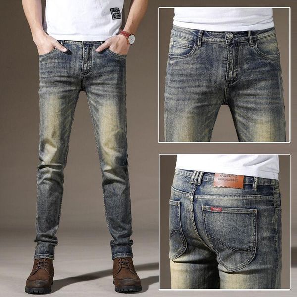 men's jeans summer retro nostalgic type stretch slim pants thin casual all-match denim straight-leg, Blue
men's jeans summer retro nostalgic type stretch slim pants thin casual all-match denim straight-leg, Blue