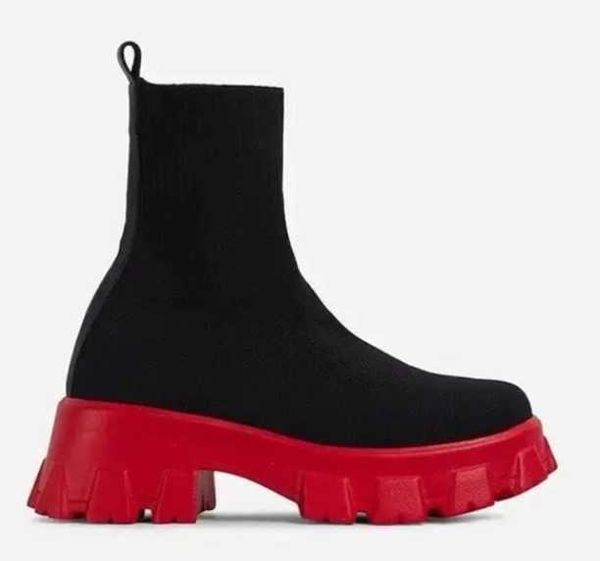 women short boots square heel new fashion designer solid knitted ankle boots upper sock winter shoes for ladies280n, Black
women short boots square heel new fashion designer solid knitted ankle boots upper sock winter shoes for ladies280n, Black