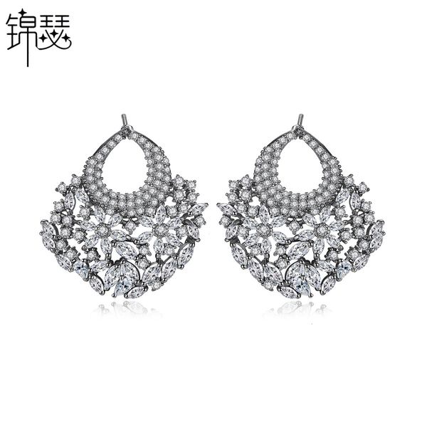 jewelry charm stud drunk back earrings fashion fan-shaped aaa zircon women's dinner gift, Golden
jewelry charm stud drunk back earrings fashion fan-shaped aaa zircon women's dinner gift, Golden