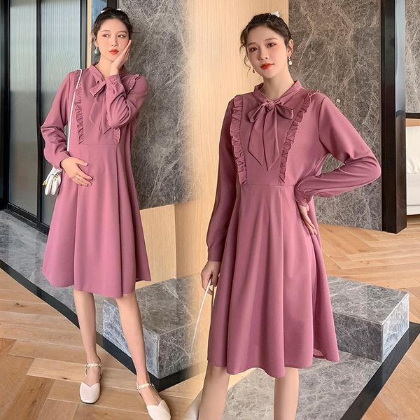 maternity dresses pregnancy dress summer cotton linen loose korean version big bow medium length clothes, White
maternity dresses pregnancy dress summer cotton linen loose korean version big bow medium length clothes, White