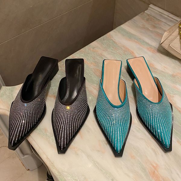 2021 women slippers thick low heels sandals mules shoes woman fashion heel slides flip flops rhinestone ladies slippers shoes, Black
2021 women slippers thick low heels sandals mules shoes woman fashion heel slides flip flops rhinestone ladies slippers shoes, Black