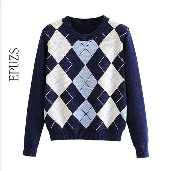 women sweater pullover autumn diamond-shaped lattice women pullover sweater ladies chic cute sweater 210430, White;black
women sweater pullover autumn diamond-shaped lattice women pullover sweater ladies chic cute sweater 210430, White;black