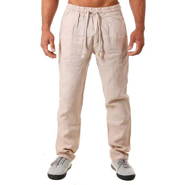 men's pants men lightweight solid color trousers lacing elastic waist plus size mid-rise casual, Black
men's pants men lightweight solid color trousers lacing elastic waist plus size mid-rise casual, Black