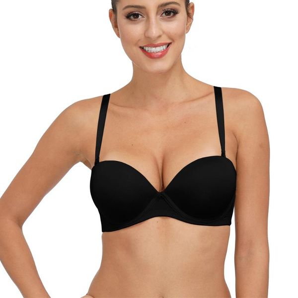 bras ybcg bra solid black plunge non-slip strapless women plus size underwire padded push up adjusted-straps underwear, Red;black
bras ybcg bra solid black plunge non-slip strapless women plus size underwire padded push up adjusted-straps underwear, Red;black