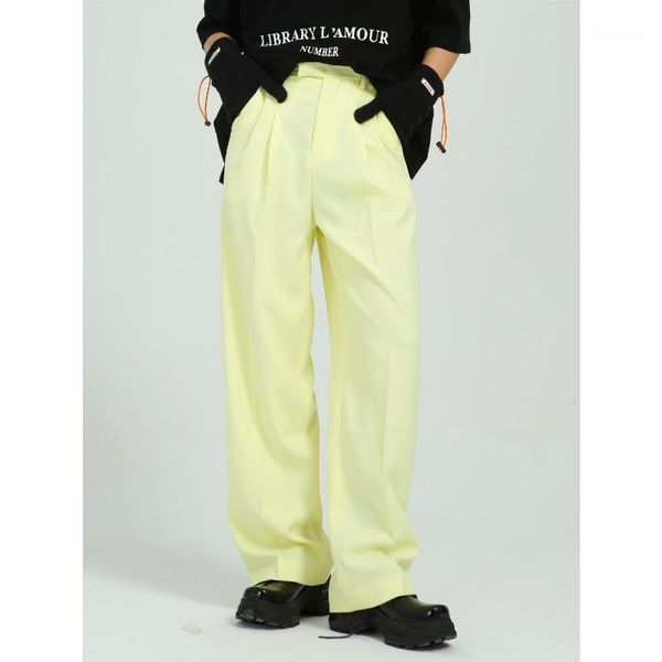 men's wear - 2021 spring product simple loose suit pants trend solid color straight leisure trousers, Black
men's wear - 2021 spring product simple loose suit pants trend solid color straight leisure trousers, Black
