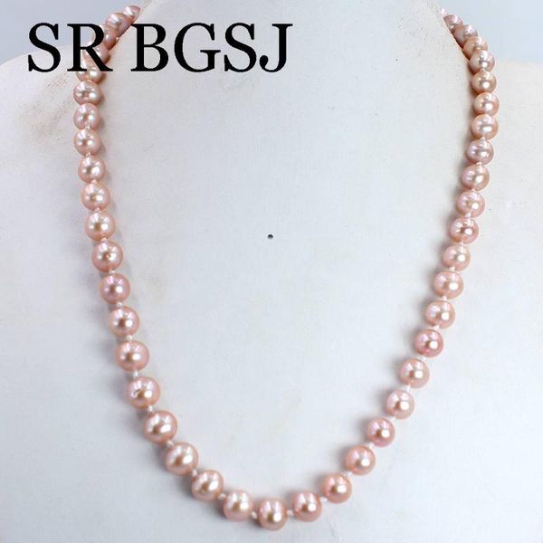 8-9mm 3a white pink purple round natural freshwater pearl knot female jewelry necklace 18inch chokers, Golden;silver
8-9mm 3a white pink purple round natural freshwater pearl knot female jewelry necklace 18inch chokers, Golden;silver