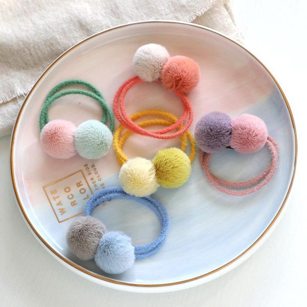 1pcs lovely candy colored hairball hair ties for women girls sweet rope fashion accessories princess headwear, Slivery;white 
1pcs lovely candy colored hairball hair ties for women girls sweet rope fashion accessories princess headwear, Slivery;white