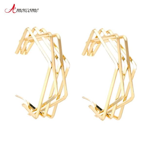 amorcome simple gold multi-layer geometric hoop earrings statement alloy exquisite earring for women 2021 fashion jewelry charm, Golden
amorcome simple gold multi-layer geometric hoop earrings statement alloy exquisite earring for women 2021 fashion jewelry charm, Golden