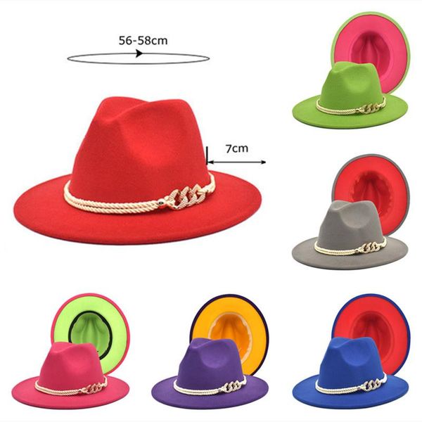 wide brim hats jazz hat fedora mixed color donut chain cowboy winter big for men leapoard round top, Blue;gray
wide brim hats jazz hat fedora mixed color donut chain cowboy winter big for men leapoard round top, Blue;gray