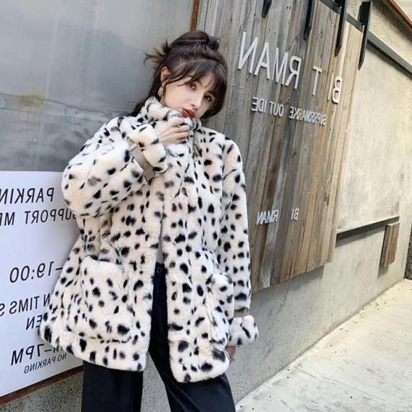 women's fur & faux autumn winter leopard coat women long sleeve zipper warm soft fluffy jacket loose lamb wool coats, Black
women's fur & faux autumn winter leopard coat women long sleeve zipper warm soft fluffy jacket loose lamb wool coats, Black