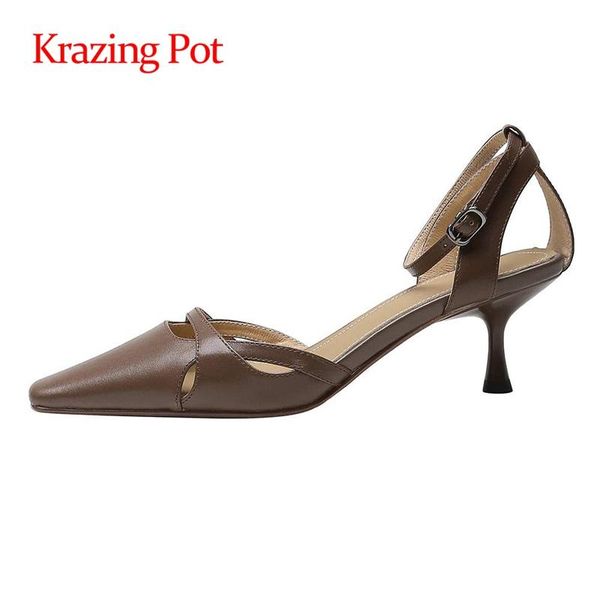 dress shoes krazing pot cow leather pointed toe med heels gentlewomen high fashion sweet korean girls mules buckle straps sandals women l99, Black
dress shoes krazing pot cow leather pointed toe med heels gentlewomen high fashion sweet korean girls mules buckle straps sandals women l99, Black