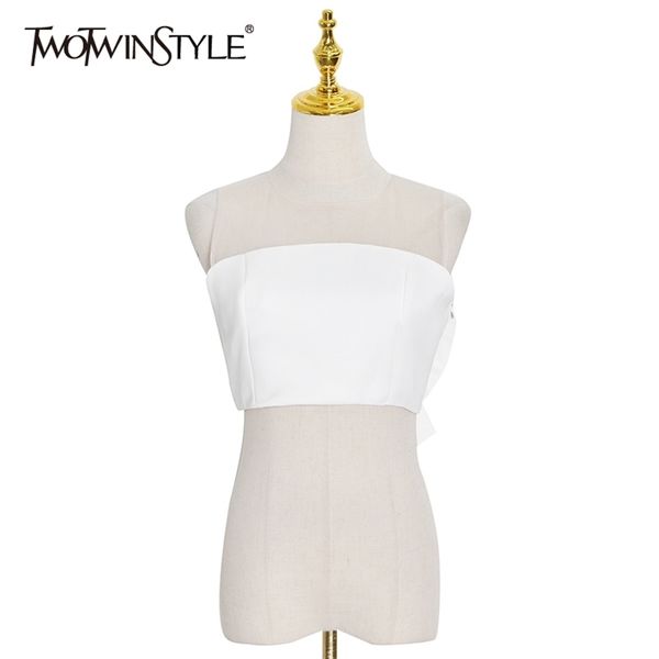patchwork bowknot shirt for women o neck sleeveless short slim female fashion clothing style 210524, White
patchwork bowknot shirt for women o neck sleeveless short slim female fashion clothing style 210524, White