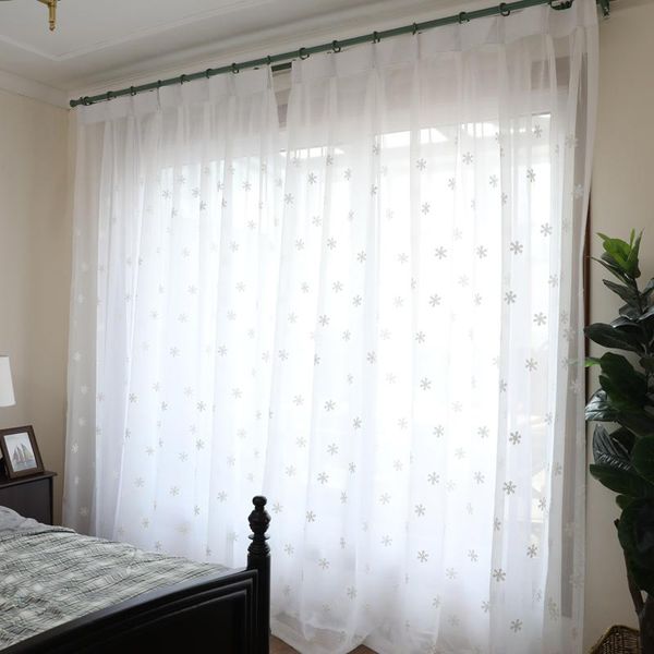 curtain & drapes curtains for living room bedroom white snowflake embroidered sheer organza pastoral rural delicated bay window
curtain & drapes curtains for living room bedroom white snowflake embroidered sheer organza pastoral rural delicated bay window