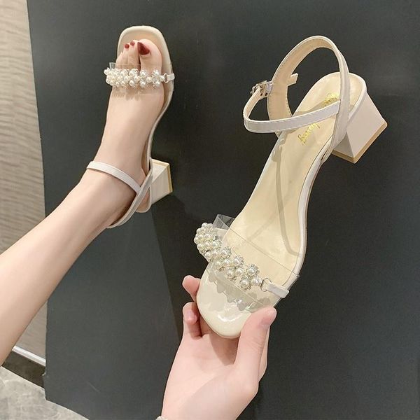 sandals women's fashion shoes spring mid heel thick fairy 2021 versatile pearl high with korean style, Black
sandals women's fashion shoes spring mid heel thick fairy 2021 versatile pearl high with korean style, Black