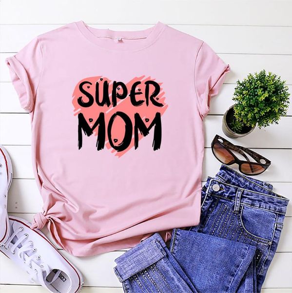 women's t-shirt women summer clothes casual super mom printed round neck short sleeves loose pullover plus size s-3xl, White
women's t-shirt women summer clothes casual super mom printed round neck short sleeves loose pullover plus size s-3xl, White