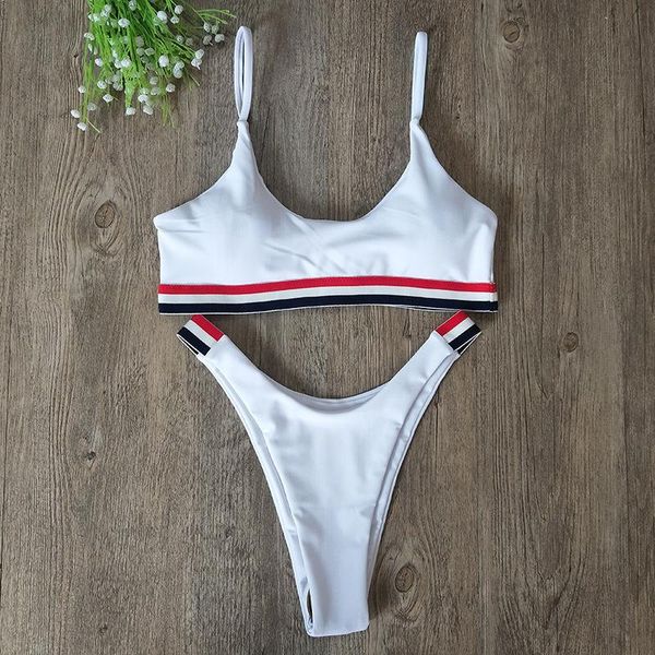 women's swimwear bikinis women swimsuit split fabric women's triangular bikini maillot de bain femme, White;black
women's swimwear bikinis women swimsuit split fabric women's triangular bikini maillot de bain femme, White;black
