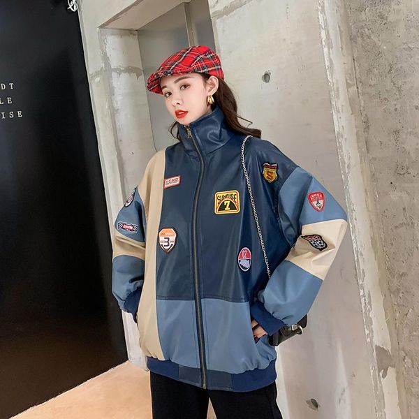 women's jackets fashion spring autumn loose pu leather long-sleeved hip-hop retro lover women jacket coat men coats, Black;brown
women's jackets fashion spring autumn loose pu leather long-sleeved hip-hop retro lover women jacket coat men coats, Black;brown