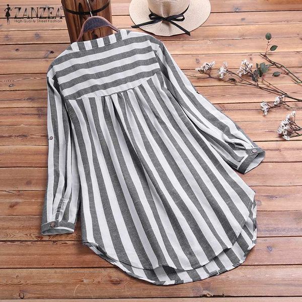 womens stripe blouse 2021 zanzea spring elegant shirts causal button down blusas female adjustable long sleeve oversized 7, White
womens stripe blouse 2021 zanzea spring elegant shirts causal button down blusas female adjustable long sleeve oversized 7, White