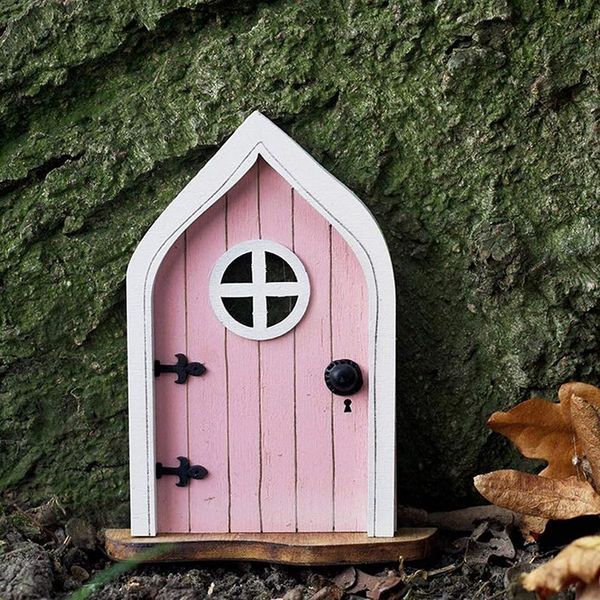 garden decorations sculptures statues miniature fairy tree gnome home window and door sculpture decor