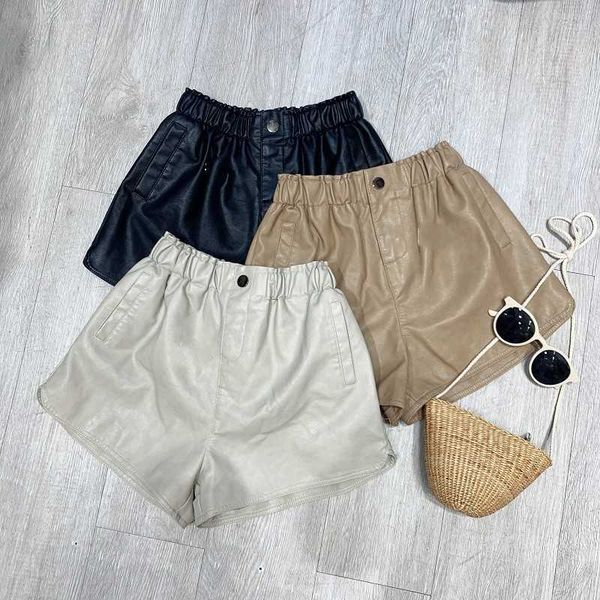 womens black large size wide leg pu leather shorts high waist female mujer spring autumn short 210601, White;black
womens black large size wide leg pu leather shorts high waist female mujer spring autumn short 210601, White;black