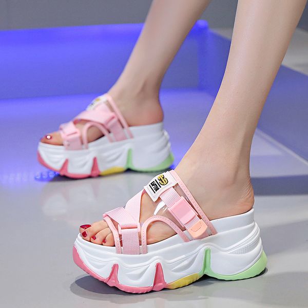 New Summer Buckle Slippers Womens Sandals 2021 Fashion Women Wedges Heel Platform Shoes Open Toe Woman Flats Beach Flip Flops, Yellow
New Summer Buckle Slippers Womens Sandals 2021 Fashion Women Wedges Heel Platform Shoes Open Toe Woman Flats Beach Flip Flops, Yellow