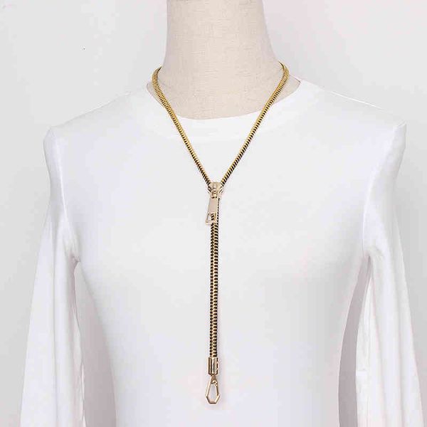 blouses matel necklace for women solid minimalist patchwork zipper gold novelty necklaces female fashion 2021, White
blouses matel necklace for women solid minimalist patchwork zipper gold novelty necklaces female fashion 2021, White